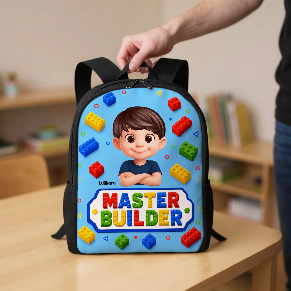 Master Builder for Boys Girls - Personalized Backpack - Back to School Backpack for Kids - Image 6