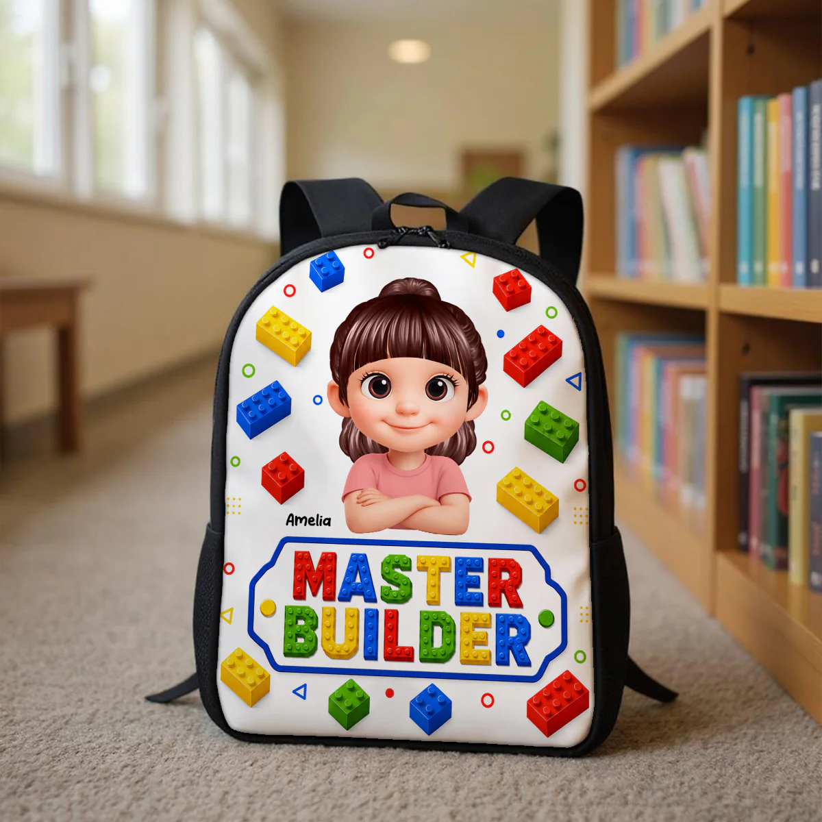 Master Builder for Boys Girls - Personalized Backpack - Back to School Backpack for Kids - Image 7
