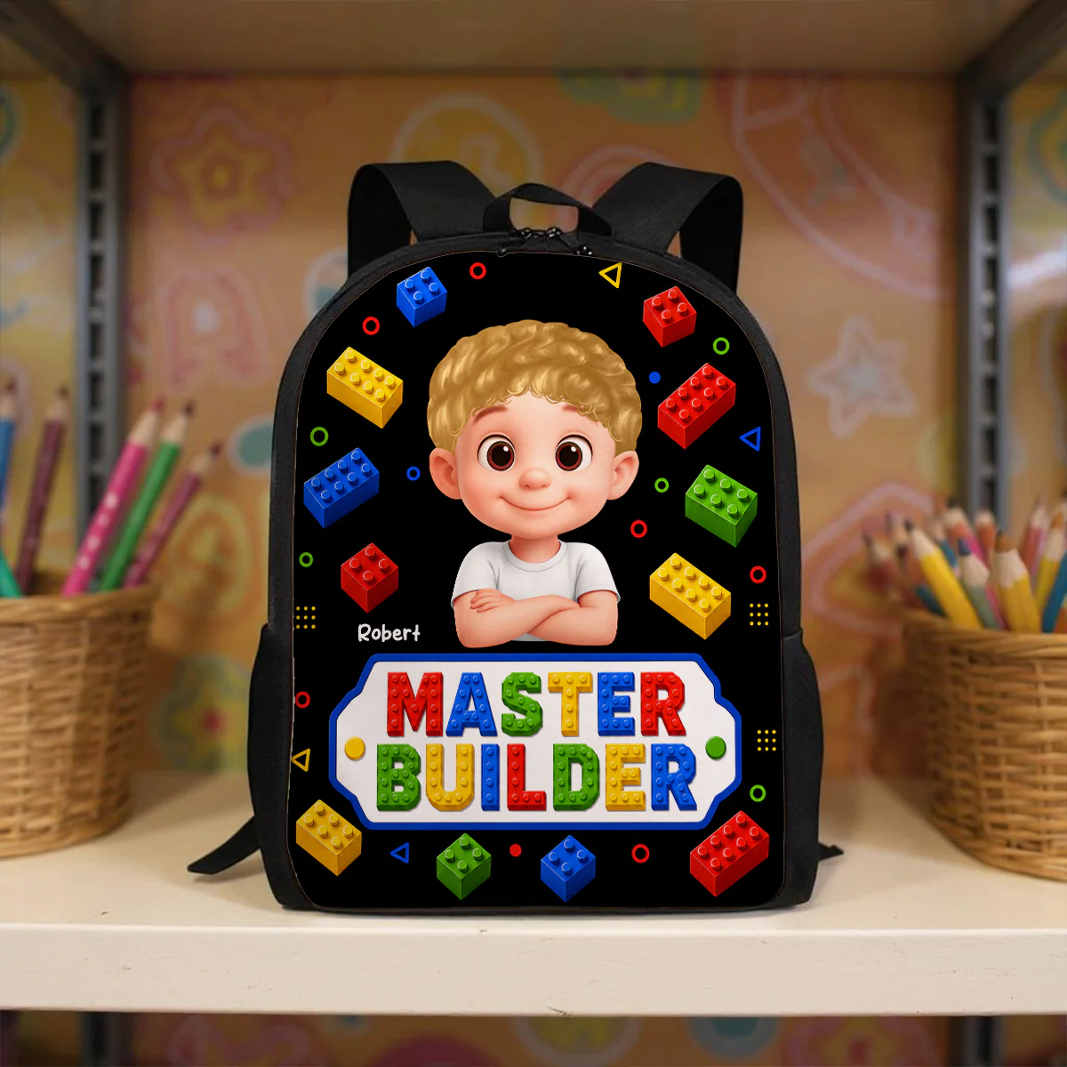 Master Builder for Boys Girls - Personalized Backpack - Back to School Backpack for Kids - Image 9