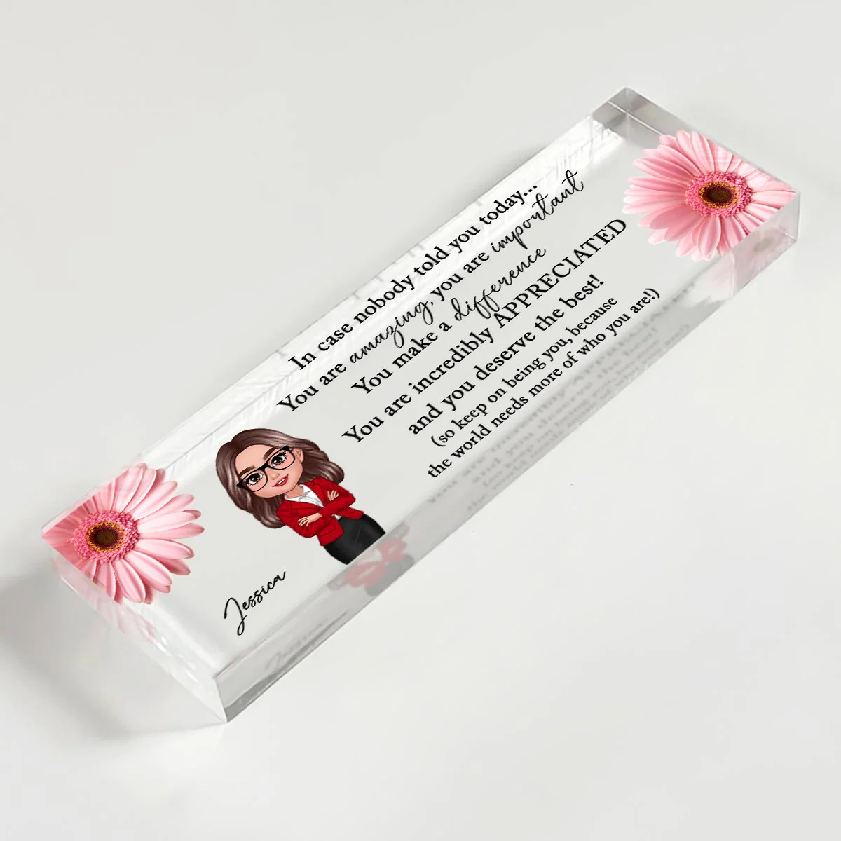 You Are Incredibly Appreciated, Coworker Colleagues Affirmations Personalized Acrylic Desk Name Plate, Office Gift, Appreciation Gift, Thank You Gift - Image 6