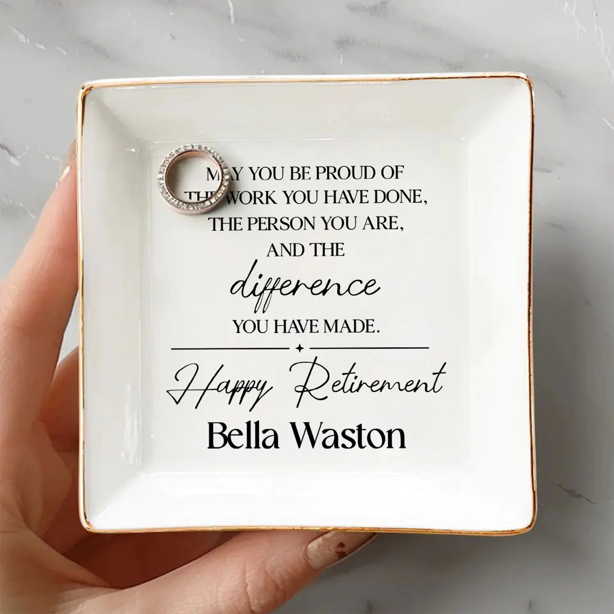 May You Be Proud of the Work You Have Done Personalized Jewelry Dish, Retirement Appreciation Gift for Mom Boss Co-workers, Teachers, Nurses, Friends, Wife, Sister - Image 7