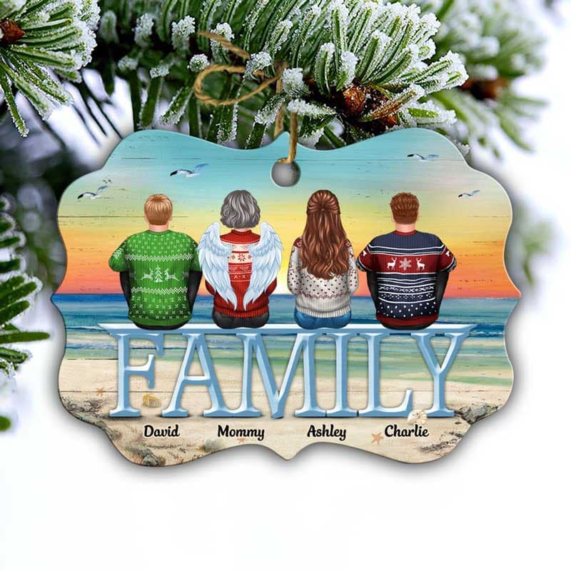 Memorial Beach Personalized Family Christmas Ornament - Image 2