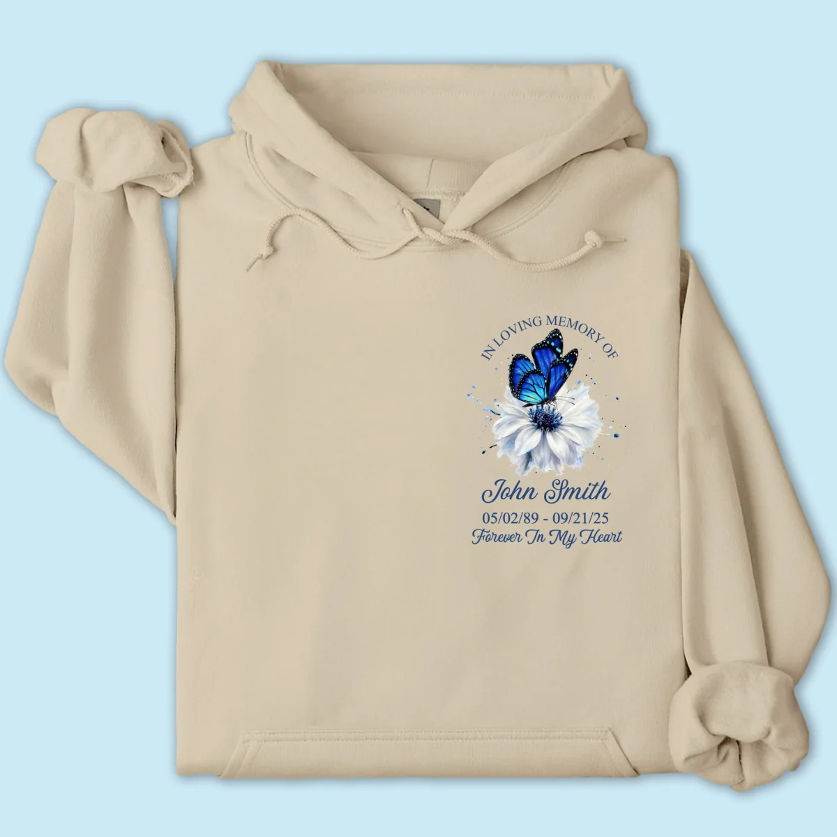 Memorial Butterfly Forever In My Heart - Personalized Shirt - Remembrance Gift - Image 21