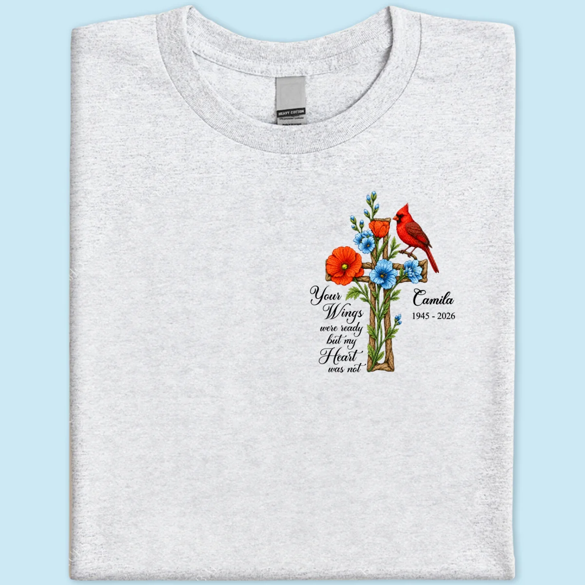 Memorial Cardinal Your Wings Were Ready - Personalized Shirt - Remembrance Gift - Image 12