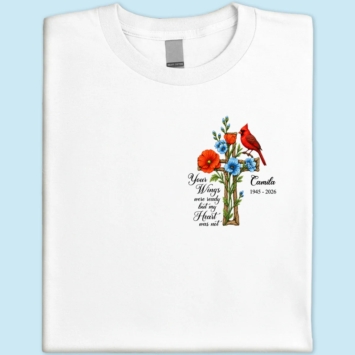 Memorial Cardinal Your Wings Were Ready - Personalized Shirt - Remembrance Gift - Image 13