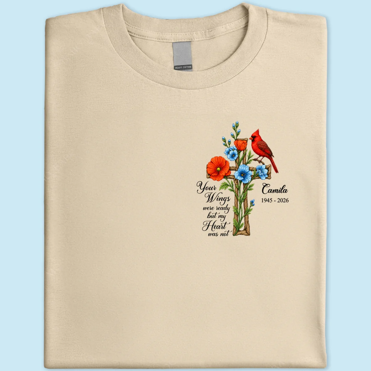 Memorial Cardinal Your Wings Were Ready - Personalized Shirt - Remembrance Gift - Image 9
