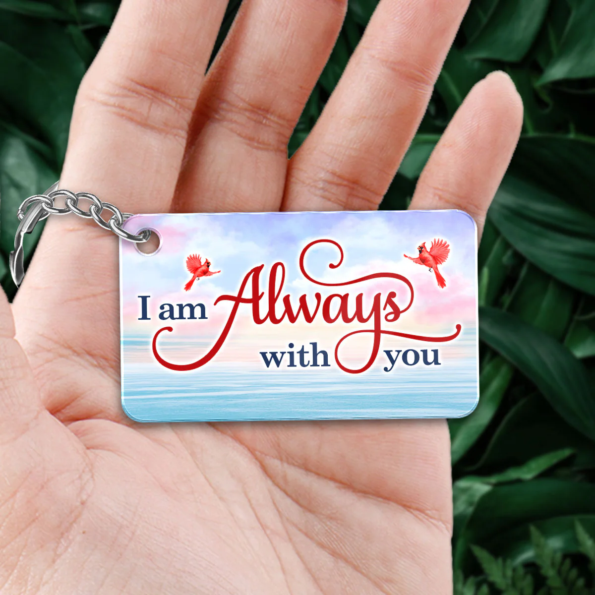 Memorial Family Rainbow Bridge Remembrance Gift Personalized Acrylic Keychain - Image 2