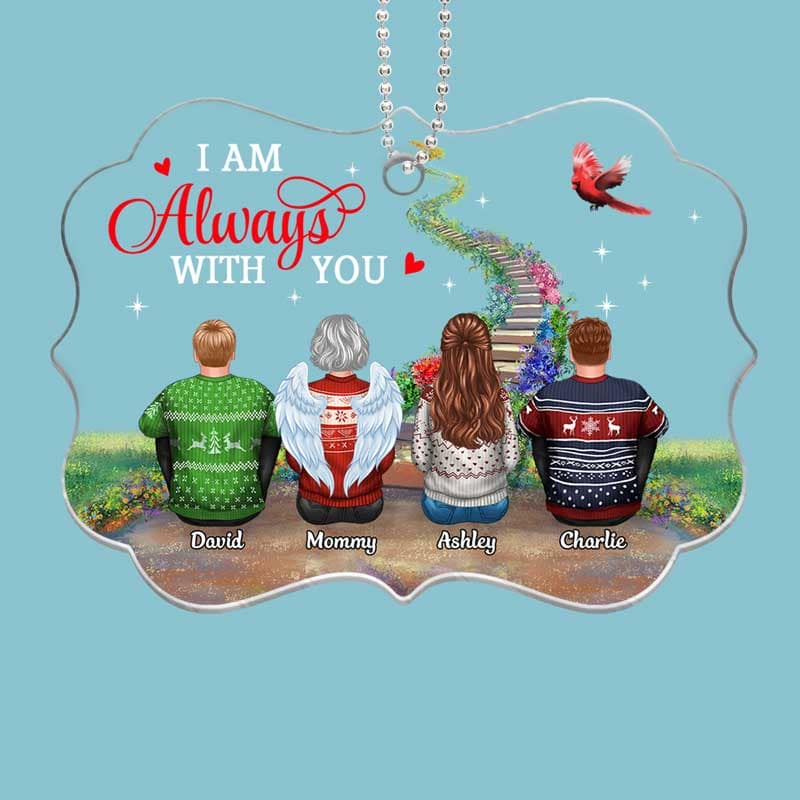 Memorial Heaven Stairway Personalized Christmas Acrylic Ornament - Image 2