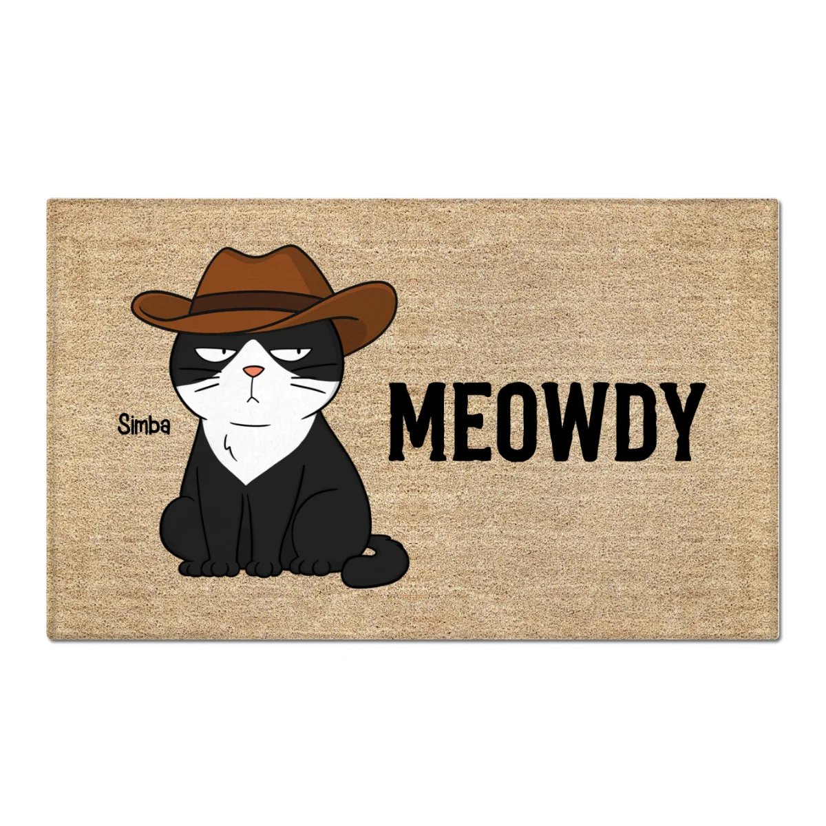 Meowdy Funny Cat Welcome Personalized Doormat - Image 9