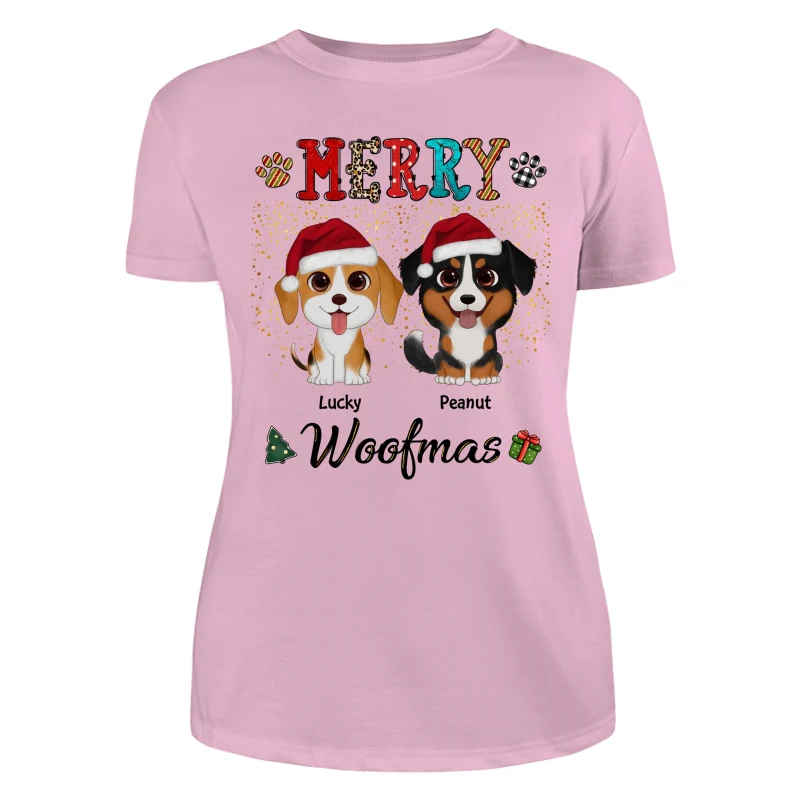 Merry Woofmas Colorful Christmas Pattern Personalized Shirt - Image 11
