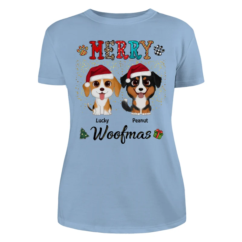Merry Woofmas Colorful Christmas Pattern Personalized Shirt - Image 12