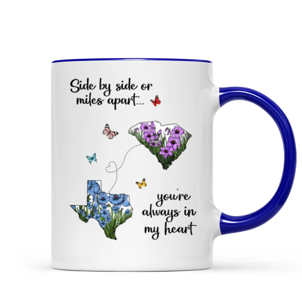 Long Distance Mom Gift Mothers Day Custom State Map Mug - Image 10