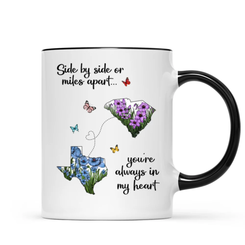 Long Distance Mom Gift Mothers Day Custom State Map Mug - Image 9