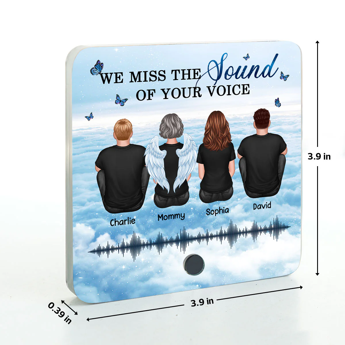 Miss The Sound Of Your Voice Memorial Voice Message Remembrance Keepsake Personalized Music Fridge Magnet - Image 8