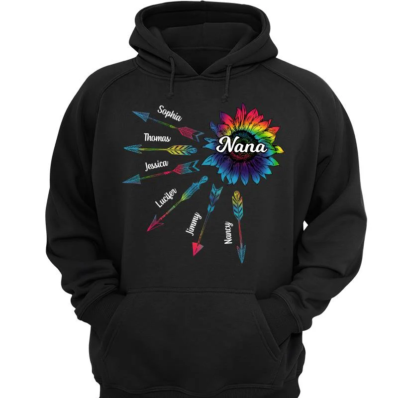 Mom Grandma Colorful Sunflower Arrows Personalized Shirt - Image 3