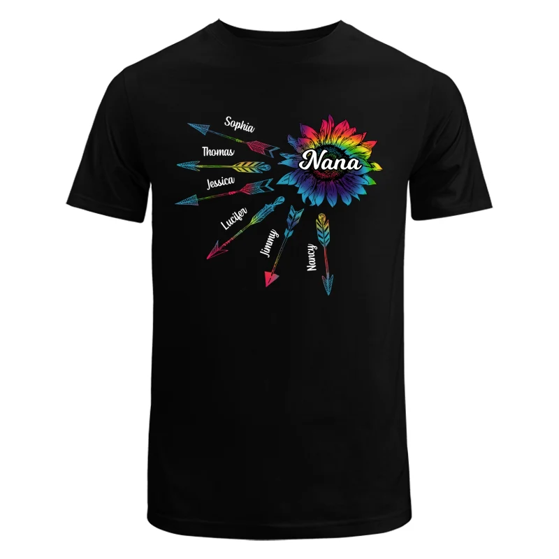 Mom Grandma Colorful Sunflower Arrows Personalized Shirt - Image 5