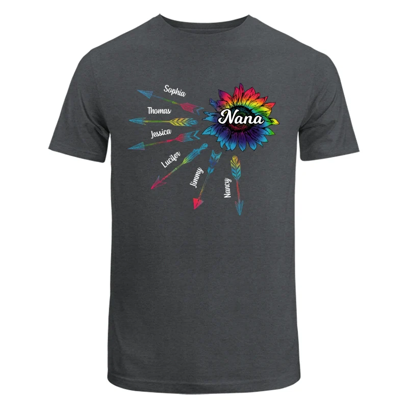 Mom Grandma Colorful Sunflower Arrows Personalized Shirt - Image 7
