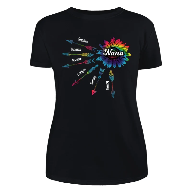Mom Grandma Colorful Sunflower Arrows Personalized Shirt - Image 8