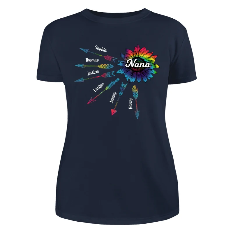 Mom Grandma Colorful Sunflower Arrows Personalized Shirt - Image 9