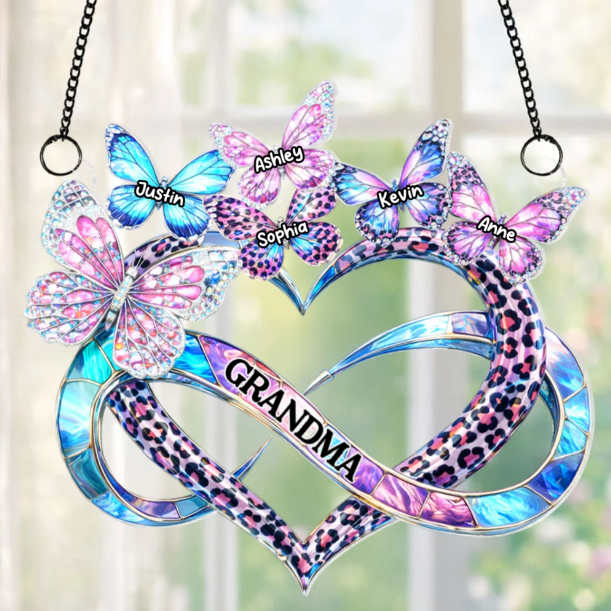 Mom Grandma Heart Infinity - Personalized Suncatcher - Sentimental Mother's Day Gift for Grandma, Mom, Wife - Image 9