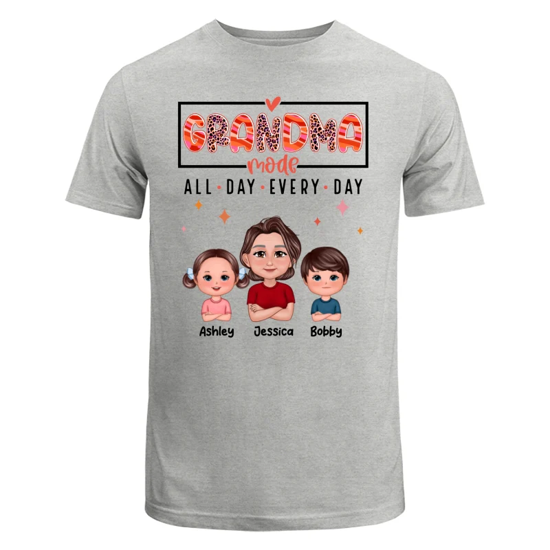 Mom Grandma Mode All Day Every Day Personalized Shirt - Image 6
