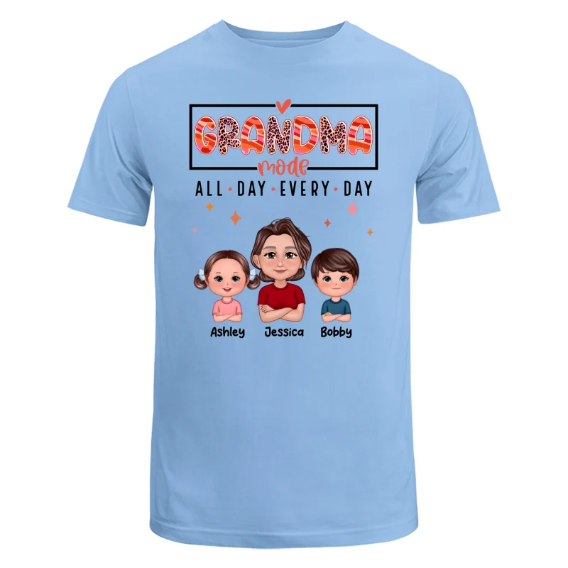 Mom Grandma Mode All Day Every Day Personalized Shirt - Image 8