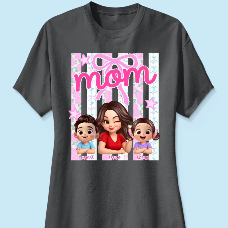 Mom Grandma Striped Coquette Floral - Personalized Shirt - Mother's Day Gift For Mom Grandma - Image 31