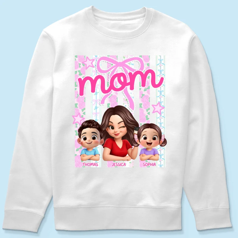 Mom Grandma Striped Coquette Floral - Personalized Shirt - Mother's Day Gift For Mom Grandma - Image 50