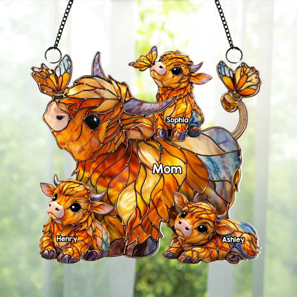 Mom Grandma's Herd - Personalized Suncatcher - Mother's Day Gift for Mom, Grandma, Wife - Image 7