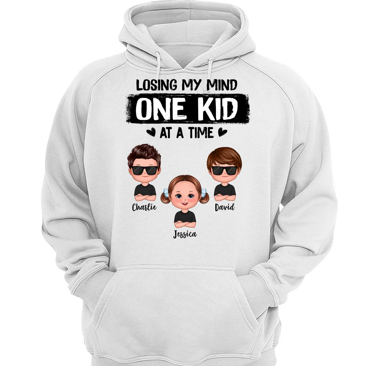 Mom Losing My Mind One Kid At A Time Doll Kids Personalized Shirt - Image 3