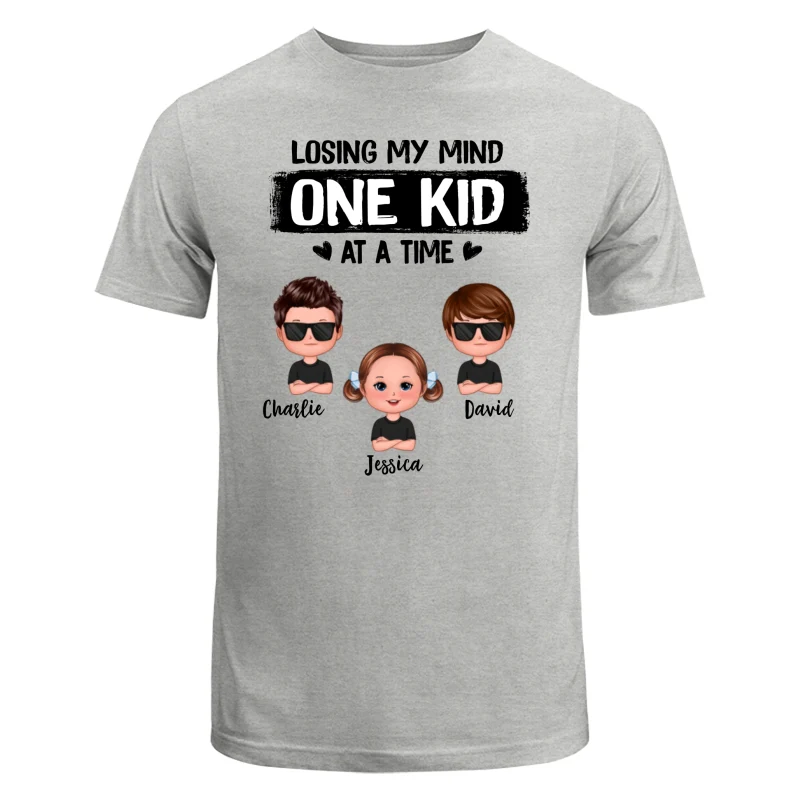 Mom Losing My Mind One Kid At A Time Doll Kids Personalized Shirt - Image 6