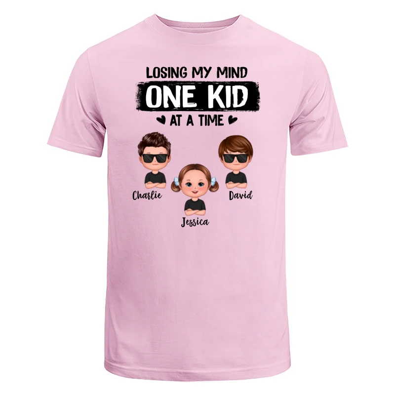 Mom Losing My Mind One Kid At A Time Doll Kids Personalized Shirt - Image 7