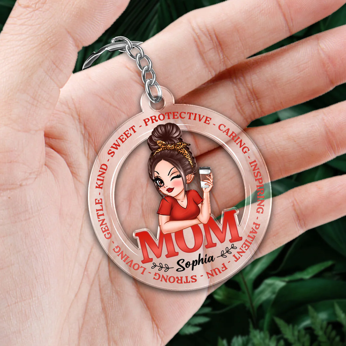 Mom Loving Personalized Acrylic Keychain - Image 2