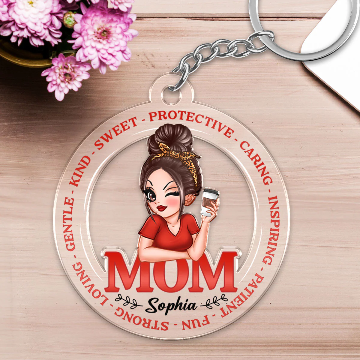 Mom Loving Personalized Acrylic Keychain - Image 5
