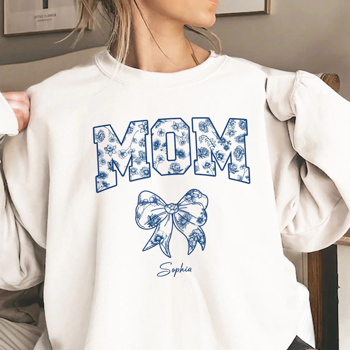Mom Mama Grandma Chinoiserie Coquette Personalized Shirt, Gift for mom, grandma - Image 2