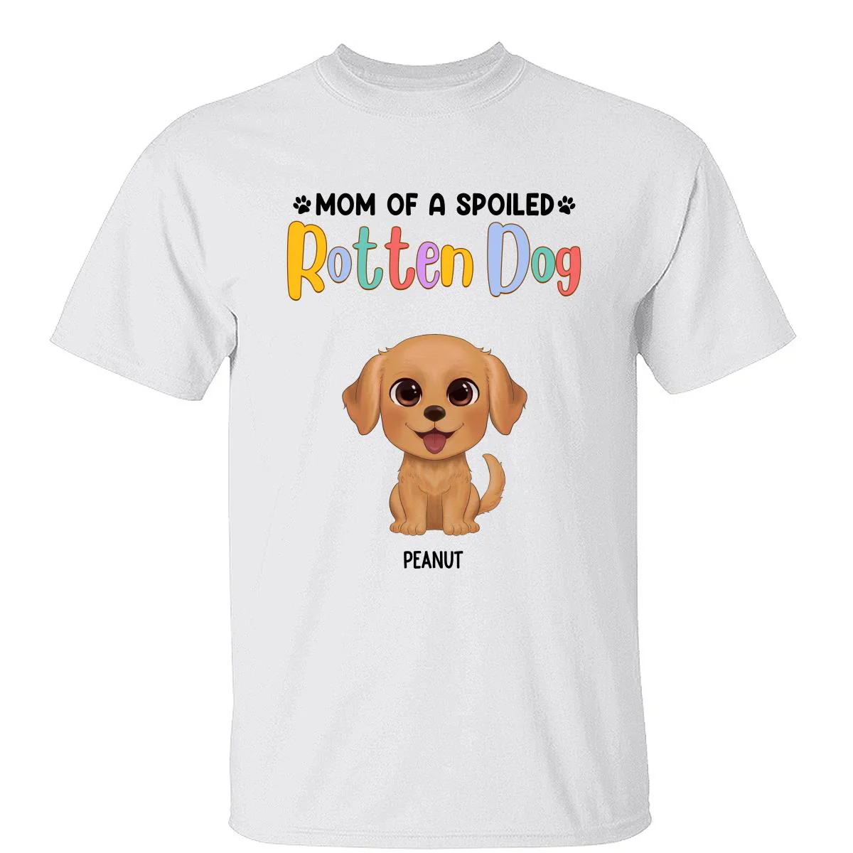 Mom Of Spoiled Rotten Watercolor Cute Dogs Personalized Tank Top Shirt - Image 3