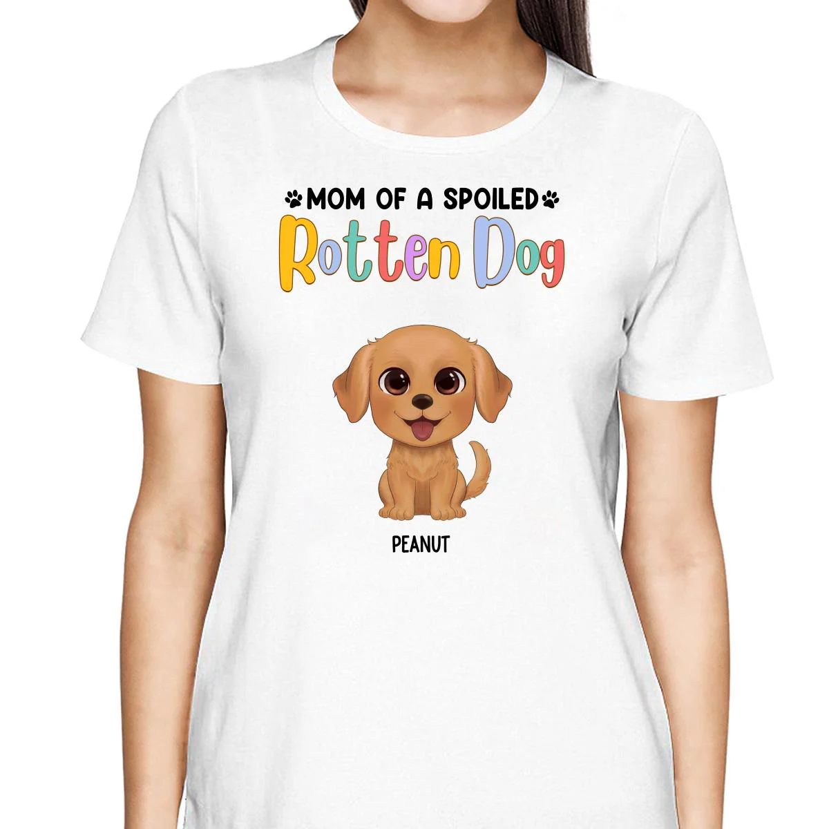 Mom Of Spoiled Rotten Watercolor Cute Dogs Personalized Tank Top Shirt - Image 4