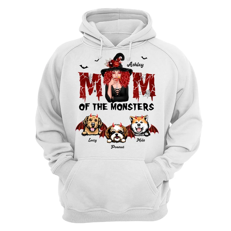 Mom Of The Monsters Dog Halloween Witch Personalized Shirt - Image 13