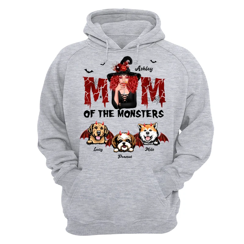 Mom Of The Monsters Dog Halloween Witch Personalized Shirt - Image 14
