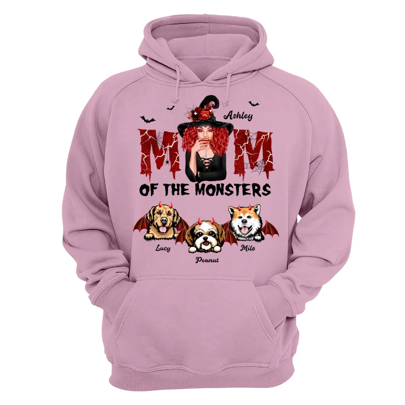 Mom Of The Monsters Dog Halloween Witch Personalized Shirt - Image 15