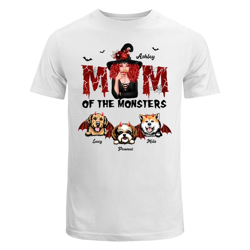 Mom Of The Monsters Dog Halloween Witch Personalized Shirt - Image 5