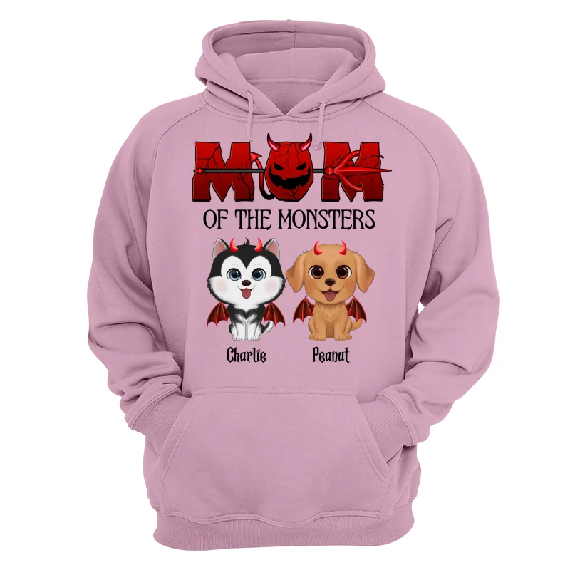 Mom Of The Monsters Halloween Watercolor Cute Dogs Personalized Shirt - Image 15