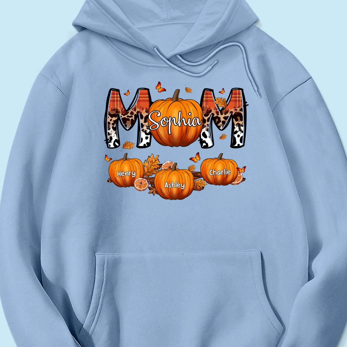Mom Patterned Pumpkins Fall Season Personalized Shirt - Image 18
