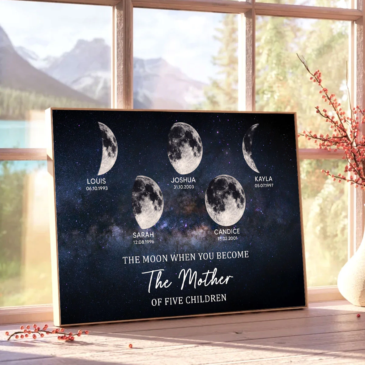 Mom Sky Moon Phase - Personalized Poster - Sentimental Mother's Day Gift for Mom - Image 6