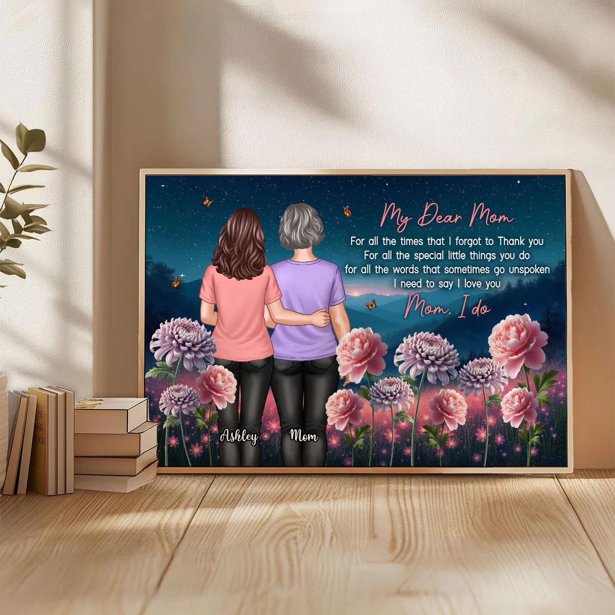 Mom Thank You Gift, Gift From Daughter Birth Flower Personalized Poster - Image 9