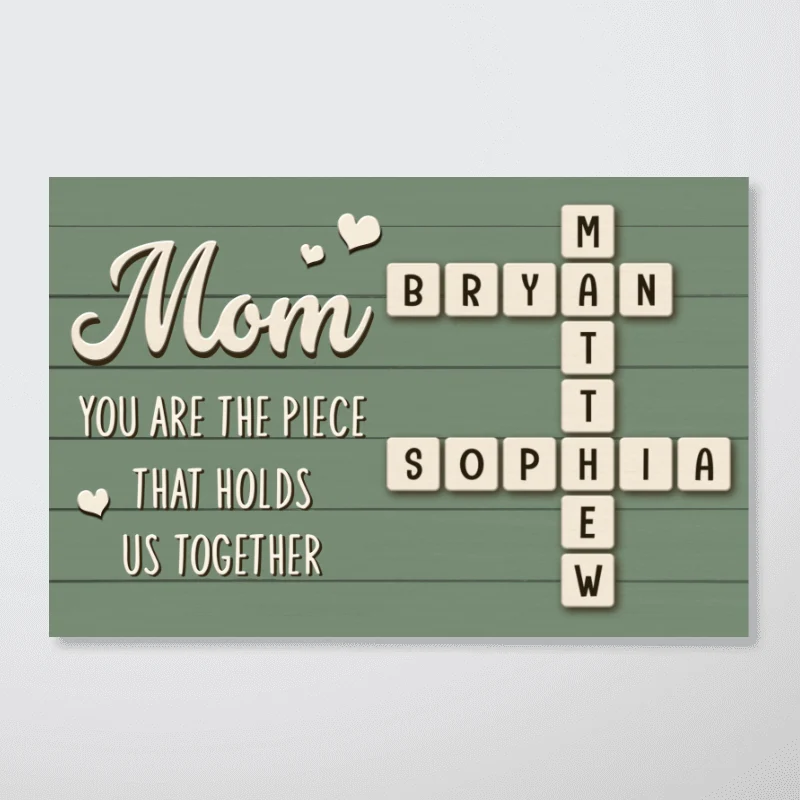 Mom The Piece That Holds Us Together Personalized Poster - Image 10