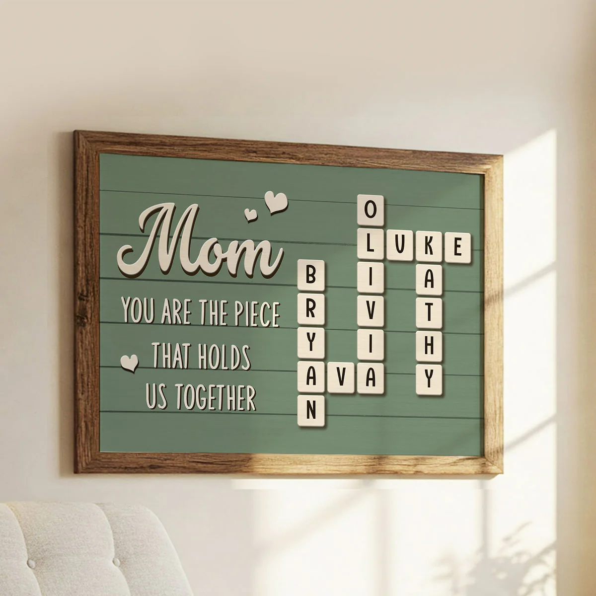 Mom The Piece That Holds Us Together Personalized Poster - Image 2