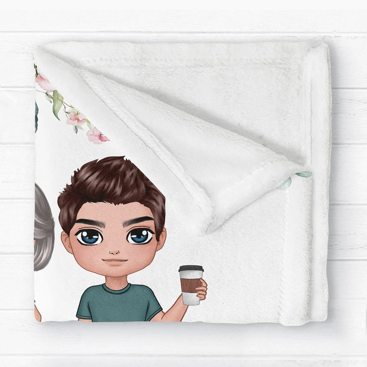 Mom We Love You Doll Mother & Children Snuggle This Blanket Personalized Fleece Blanket - Image 2