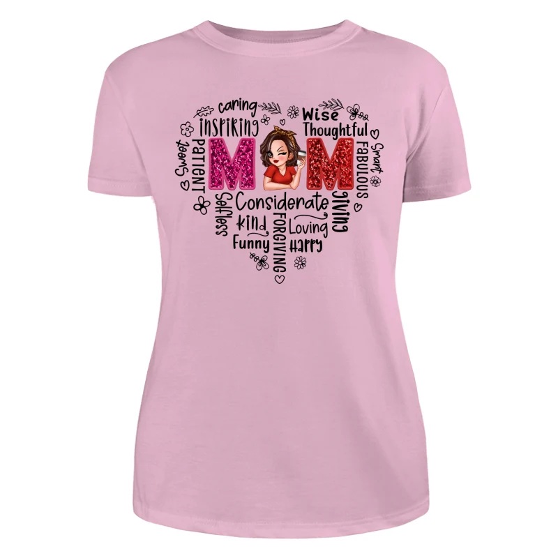 Mom Word Art Gift For Mom Personalized Shirt - Image 13
