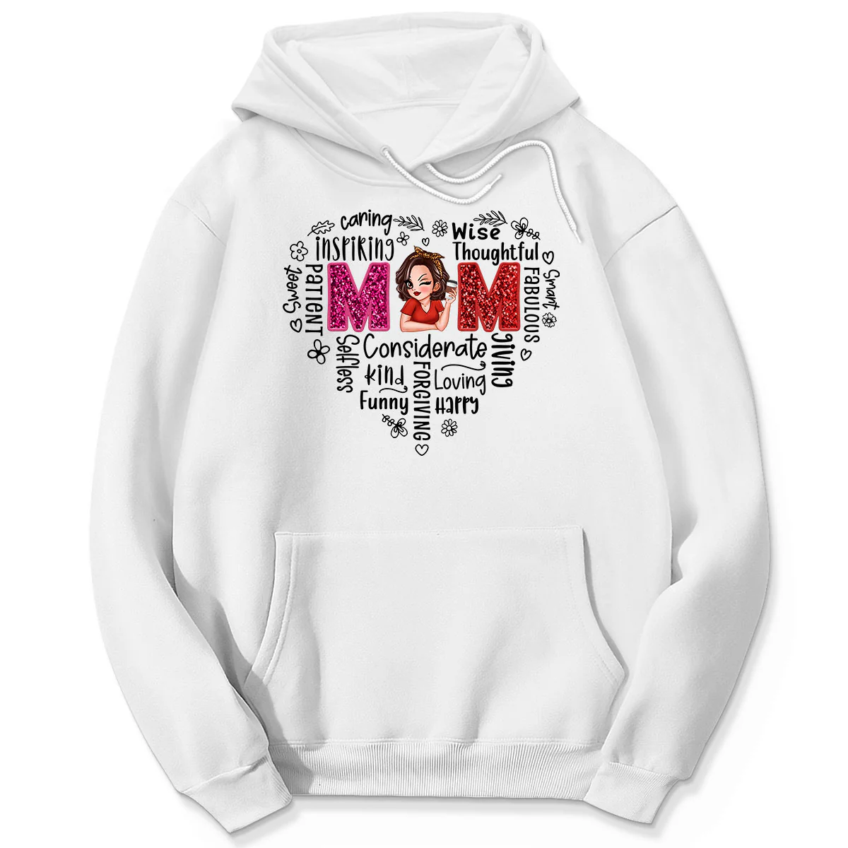 Mom Word Art Gift For Mom Personalized Shirt - Image 5